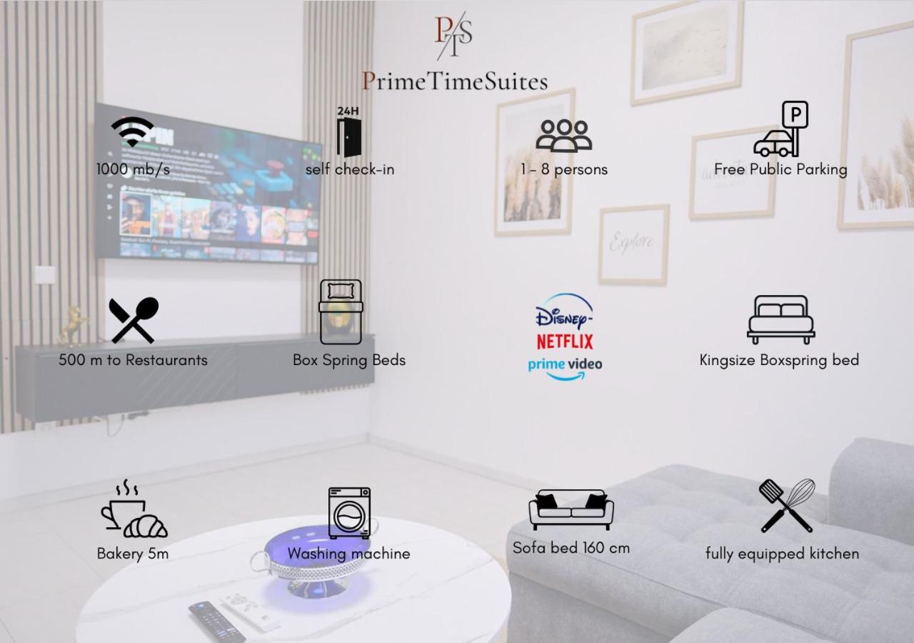 Primetime Suite Fuer 8+Kueche/Wifi Essen Buitenkant foto